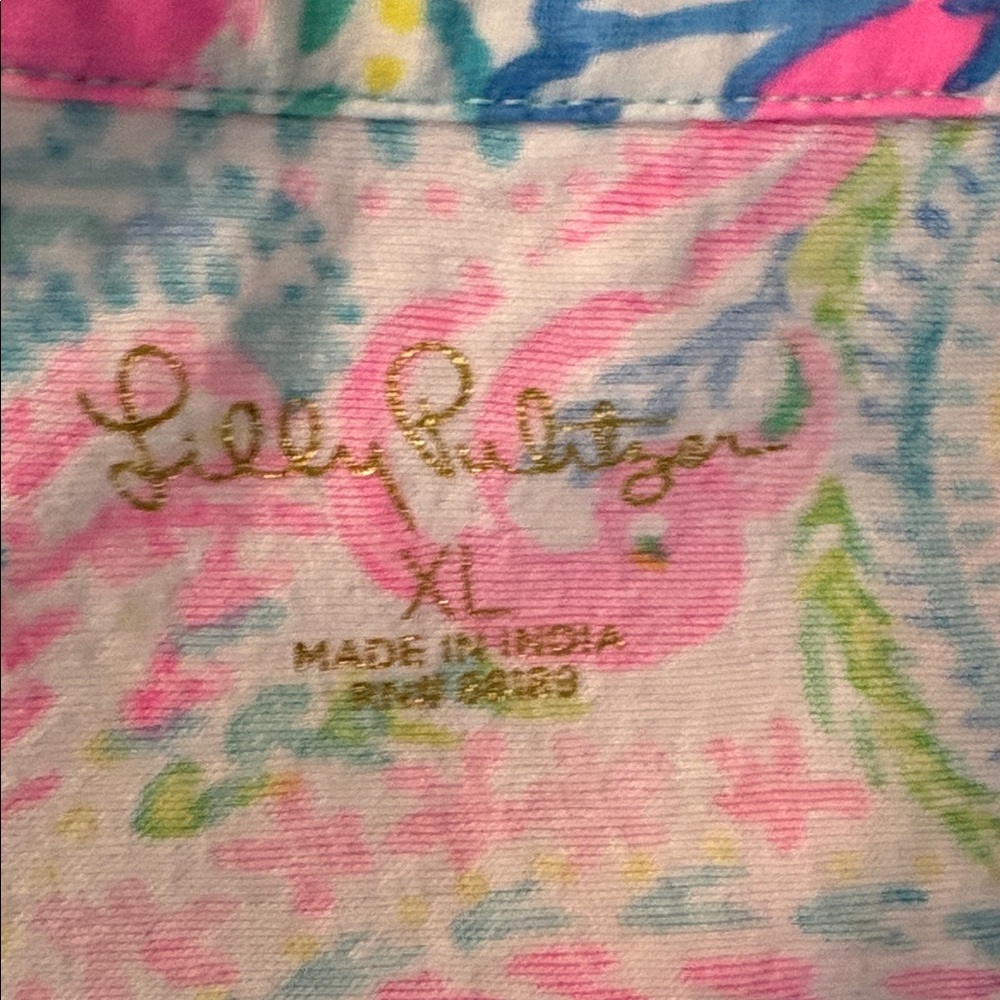 LILLY PULITZER Lorina Swing Dress In Limeade Its A Spring Thing - size XL - Picture 2 of 3